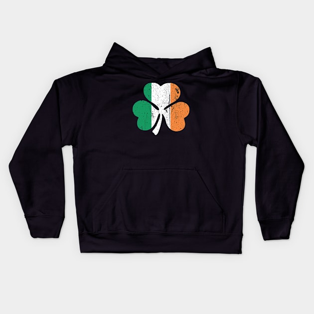 Irish Flag Shamrock Kids Hoodie by Ferrous Frog